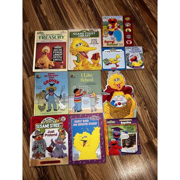 Sesame Street Vintage Books Big Bird Elmo Grover 1978 Lot Of 11 - Picture 1 of 5